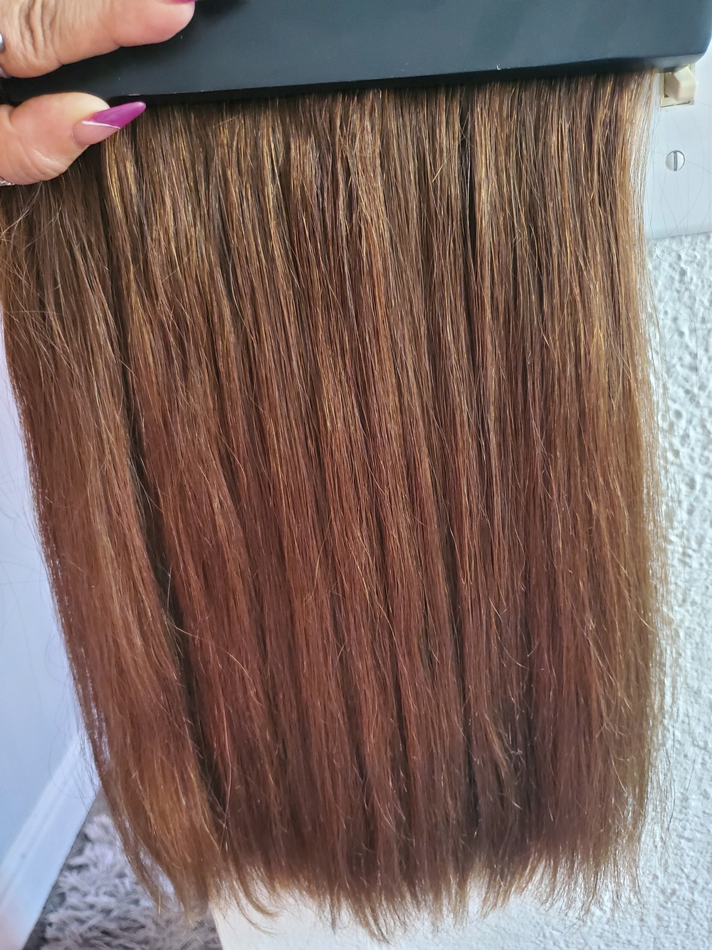 ZALA 16 Inch 9-Piece Clip In Hair Extensions Chestnut Brown 200g Box